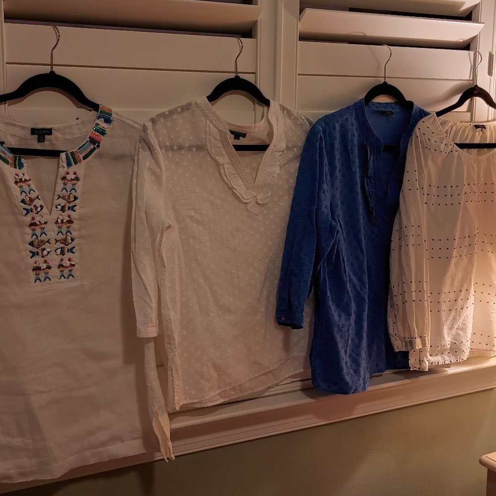 3 Talbot's V-Neck Shirts Plus Free Shirt